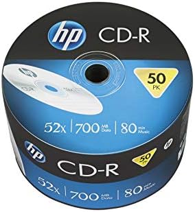 HP CD-R 700MB 50 Blank CD/Compact Disk Wrap Professional /Recordable 52x Speed, Silver (14218)