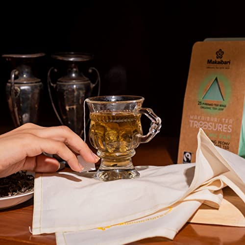 Image of Makaibari Bai Mu Dan White Peony Tea 25 Tea Bags (50g) Pack | Pure USDA Organic Darjeeling White Tea from Himalayas, Delightfully Rich Flavor & Aroma, Lower Caffeine Alternative to Coffee| 25 Cups