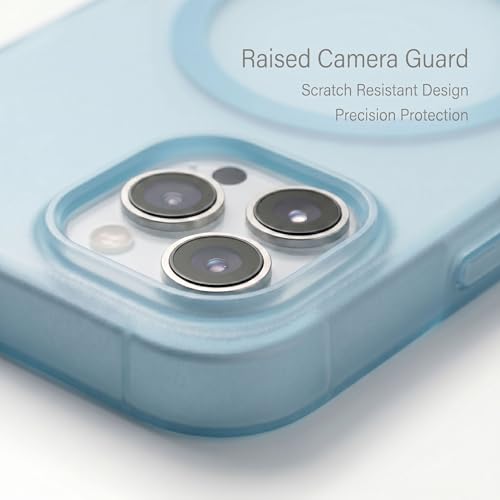 Image of amazon basics Luxury Paper Thin Case Cover for iPhone 15 Pro | Matte Finish | Compatible with magsafe | (Blue, iPhone 15 Pro)