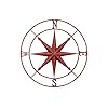 Creative Co Op Distressed Red Metal Compass Wall Decor