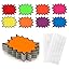 jijAcraft 14x18cm Neon Stars Price Tags: 80Pcs Black Border Starburst ...