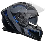 Rallox Helmets – Rallox Helmets Integralhelm 510-3 schwarz/blau RALLOX Motorr