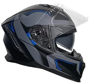 RALLOX Helmets – Rallox Helmets Integralhelm 510-3 schwarz/blau RALLOX Motorr