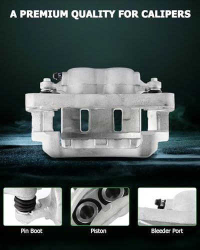 Image of SCITOO Front Right Brake Caliper With Bracket 18-B4790 Compatible For Ford For Excursion 2000-2005 For Ford For F-250 Super Duty 1999-2004 For Ford For F-350 Super Duty 1999-2004