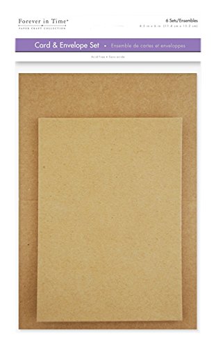 Forever in Time CM600F A6 Cards & Envelopes, 6 Sets, 4.5in x 6in, Natural