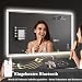 Badspiegel-mit-Beleuchtung 70x100cm - Bluetooth Bad Spiegel mit Licht