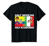Kids Half Mexican Half Ecuadorian Toddler Mexico Ecuador Flag T-Shirt