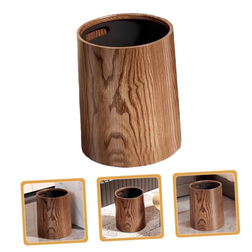 Caneca de basura rectangular estilo vintage light brown miniatura 2