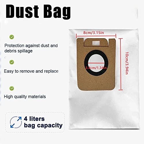 Zubehör-Set für Dreame Bot Z10 Pro L10 Plus Staubsauger, 20-teiliges Set, 2 abnehmbare Hauptbürsten, 4 Hepa-Filter, 4 Seitenbürsten, 4 Wischtücher, 4 Staubbeutel, 2 Reinigungsbürsten