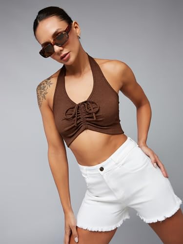 Image of Dolce Crudo Women's High Rise Denim Shorts - Relaxed Fit