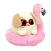 Anirollz Stuffed Animal Plush Toy – 6" Small Floatie Doll |Soft, Squishy, Warm, Cute, Comfort, Safe | Birthday Pillow with Kawaii Puppy Dog on Flamingo Floatie Puppiroll