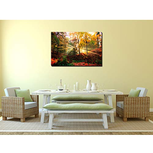 Startonight Canvas Wall Art - Autumn Sun Rays, Framed 32 X 48 Inches #TOP6