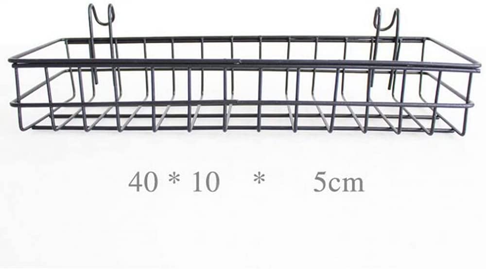 2 cestas de alambre de metal de malla para pared, bandeja colgante de panel de rejilla, cesta colgante de almacenamiento, cesta de malla colgante azul para colgar, cesta de almacenamiento