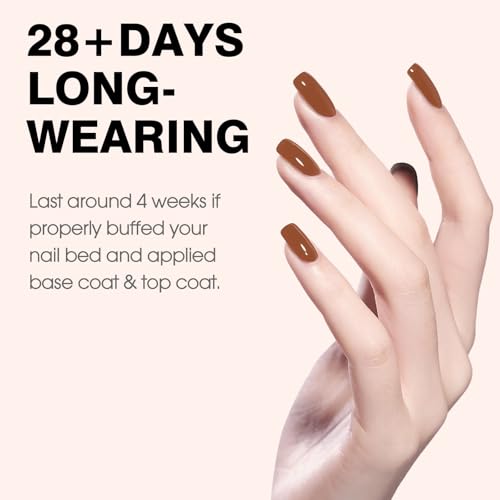 Image of CANNI 9ml Caramel Coffee Brown Gel Nail Polish, High Gloss UV LED Soak Off
