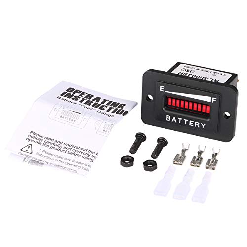 SEARON 36 Volt LED Battery Indicator Meter Guage for Golf Cart Solar Panel Marine(NOT Works on Trojan Batteries & Trolling Motor Batteries)