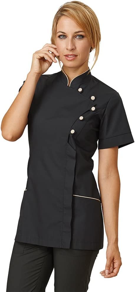 Siggi Casacca Kelly col. Nero Inserti Beige Maniche Corte tg. Media M Molto Elegante