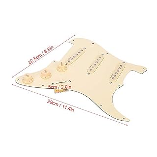 1 jeu de pickguard chargé avec micros à aimant SSS pré-câblés pour pièces de rechange de guitare électrique, Accessoires… - Les Beatles, Paul McCartney, John Lennon, RIngo Starr, George Harrison 1 jeu de pickguard chargé avec micros à aimant SSS pré-câblés pour pièces de rechange de guitare électrique, Accessoires… – Image 2
