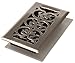 Produktbild Decor Grates SPH408-NKL 4-Inch by 8-Inch Scroll Floor Register, Brushed Nickel by Decor Grates