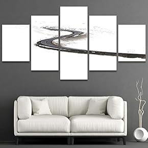 signwin 5 Panel Canvas Wall Art Curvy Road...