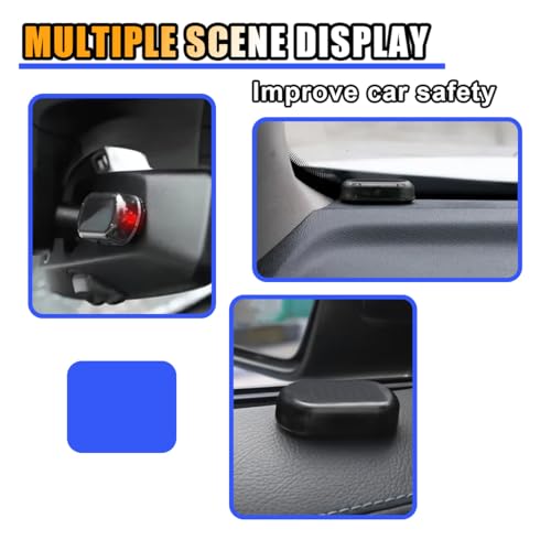 Car Solar Power Simulated Dummy Alarm, Car Alarm Warning Light Fake Lamp with USB Charger Port, Anti-Theft LED Flashing Security Light Car Accessories for Most Cars (Red, 2PCS) - Thumbnail 4