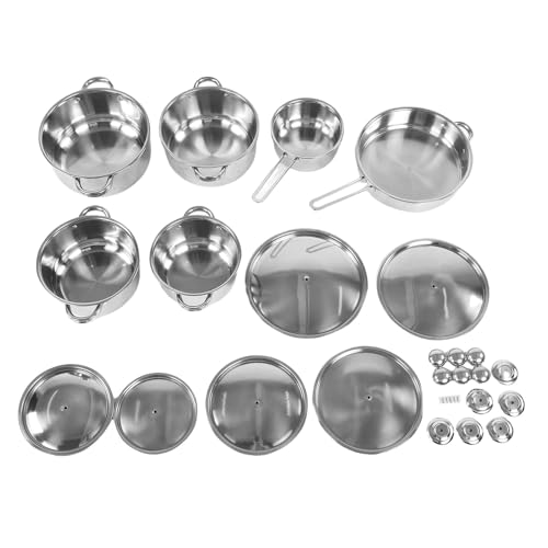 Batterie de Cuisine en Acier Inoxydable Ensemble de Casseroles et Poêles de Cuisine à Induction de Qualité Supérieure avec Couvercles pour la Cuisine Familiale 6 Pièces Marmites à