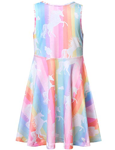 Image of Jxstar Matching Girls & Doll Flower Dresses Sleeveless Summer 18 inch Dolls Clothes