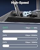 VCELINK Gen2 Cat7 RJ45 Pass Through Connector Cat6A Network Plug Shielded Gold Plated for Ethernet Cable Cat7 Cat6A with Load Bar and RJ45 Boots Cover 10Pack Black - Image 3