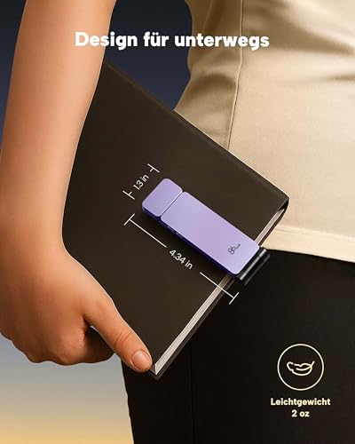86lux Leselampe Buch Klemme，Wiederaufladbare Buchlampe zum Lesen im Bett – Ansicht 5