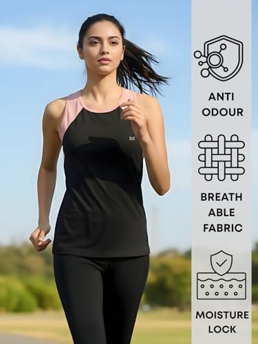 Image of White Moon Women's Gym Tank Top Combo | Pack of 2 Sleeveless Sports T-Shirts for Running, Training & Yoga