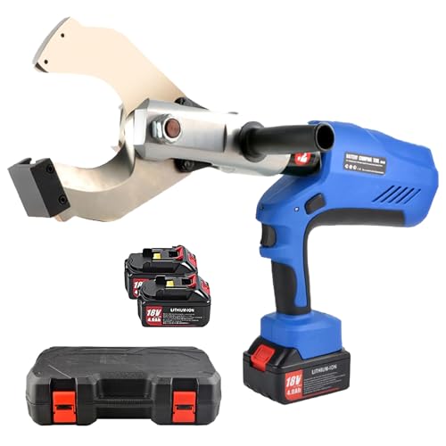 ORIDLECTAL Pince Coupe Cable Electrique Haute Performance, 2 Batteries 18V, Force de Coupe 250 KN, Coupe Cable pour Câbles 120 mm, Longue Durée de Fonctionnement, Transport Facile 105C