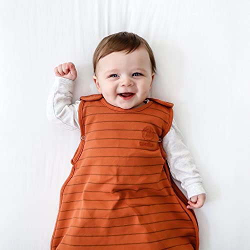 Image of Woolino Toddler Sleep Sack, 4 Season, Merino Wool and Organic Cotton, Baby Sleep Bag, 2-4 Years, Rust