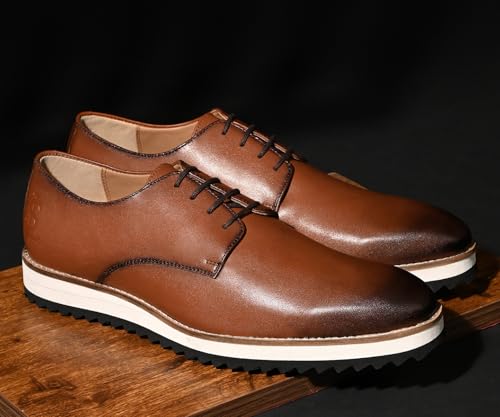 Image of LOUIS STITCH Casual Shoes for Men | Ultra Lightweight and Comfortable | Cushioned Footbed Men's Derbys | LSMX-PL