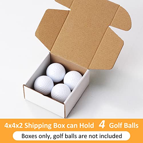 Eupako 4X4X2" Corrugated Box Mailers 50 Pack White Cardboard Small Shipping Boxes For Mailing (With 50 Stickers) #TOP3