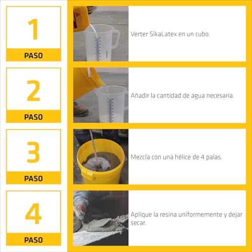 Miniatura 5 de Sikalatex, Emulsión Adhesiva, Listo Para Usar, Para Mortero Y Lechada De Cemento, Blanco, 5kg