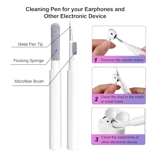 Image of Aircawin for Airpods Pro 2 Case Clear,Secure Lock for Airpod Pro 1st /2nd Generation Case Cover 2023 /2022 /2019 with Phone Stand /Magsafe Funtion,Auto Pop-up,Hybrid Protection with Carabiner&Cleaning Pen