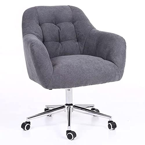 Petite Chaise de Bureau Mignonne en Velours avec Rotation 360°
