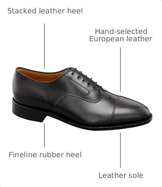 Image of Johnston & Murphy Men's Melton Cap Toe Lace-Up Oxford Dress Shoe