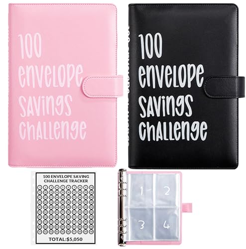 2PCS 100 Envelopes Money Saving Challenge, Envelopes Challenge Bi...