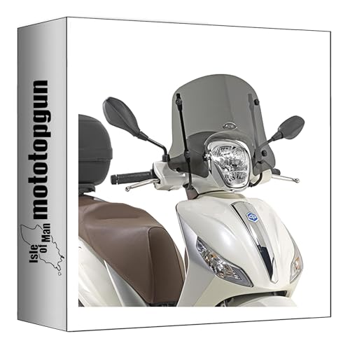 Bulle fumée Givi 5612S avec support de fixation pour scooter Piaggio Medley 125 150 2016-2019