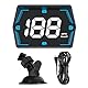 Head Up Display Auto，GPS Tacho mit weißem Display, Halterung und Geschwindigkeitsalarm Plug and Play, GPS Geschwindigkeitsmesser，HUD Display Auto Für alle Fahrzeuge geeignet