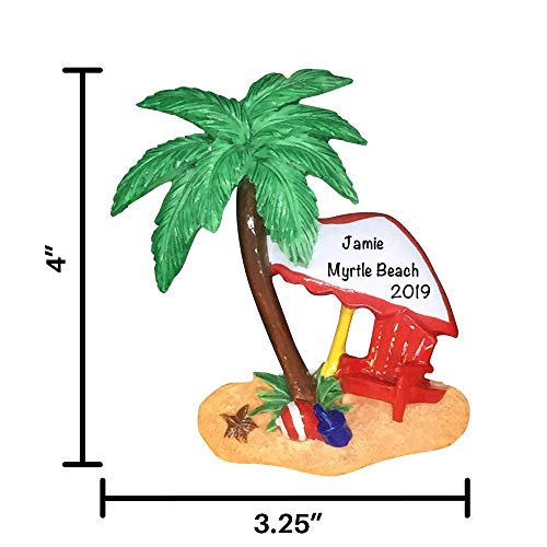 Personalized Beach Ornaments 2022 – Polyresin Island Oasis Beach Christmas Ornament – Unique Travel Ornaments – Summer Ornaments For Christmas Tree – Beach Vacation Ornament – Beach Keepsakes #TOP2