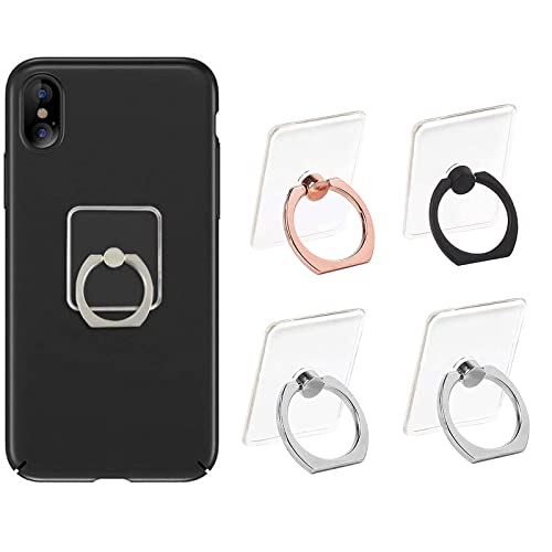 2 Supporti A Anello Trasparente Per Telefono – Girevole 360°, Adesivo Forte, Compatibile Con Smartphone E Custodie