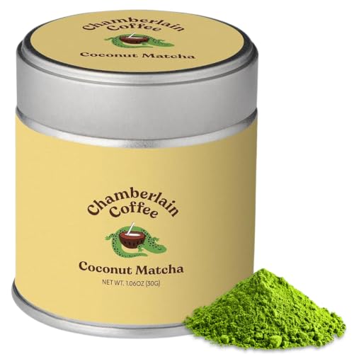 Image of Chamberlain Coffee Limited Edition Coconut Flavored Matcha Tin, 30 Servings