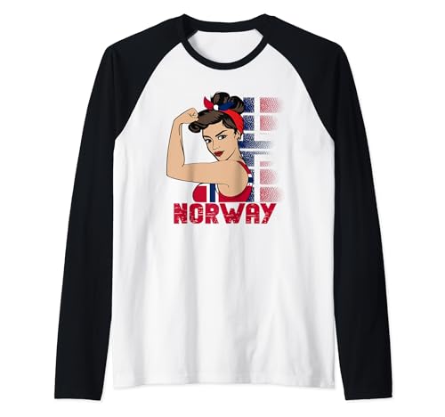 Chica Noruega Chica Noruega Chica Noruega Camiseta Manga Raglan