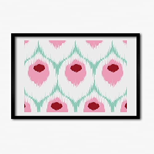 Cadre en Bois Moderne Motif Paon 60x40 cm pour Sublimer la Chambre