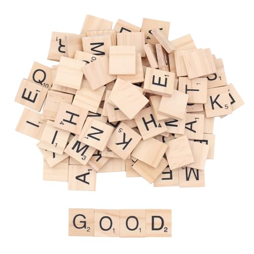 200 PCS Wooden Tiles Letters,Wooden Letters for Crafts,Spell