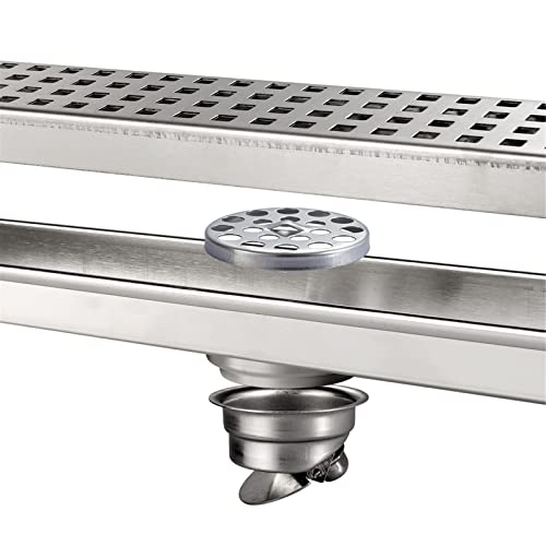 Siphon de sol en acier inoxydable 304 brossé de qualité supérieure 7x60cm - 5