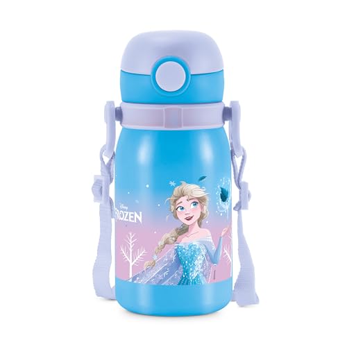 Image of MILTON Disney Torque 450 ISI Certified Stainless Steel Water Bottle, Leak Proof, Rust Proof, Single walled,1 Yr Warranty, Ideal Sipper Water Bottle for School Kids Bottle, 455 ml, Light Blue