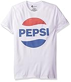 Pepsi Men's Circle Logo Short Sleeve Graphic T-Shirt, White, M
