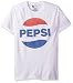 Pepsi Men's Circle Logo Short Sleeve Graphic T-Shirt, White, M